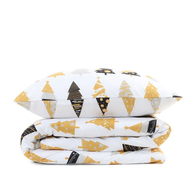 Pościel NATA z mikrofibry w choinki 200x220 cm