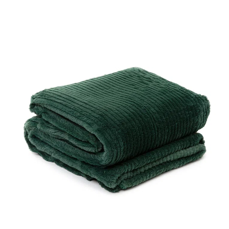 Koc FLEN z szerpą zielony 150x200 cm