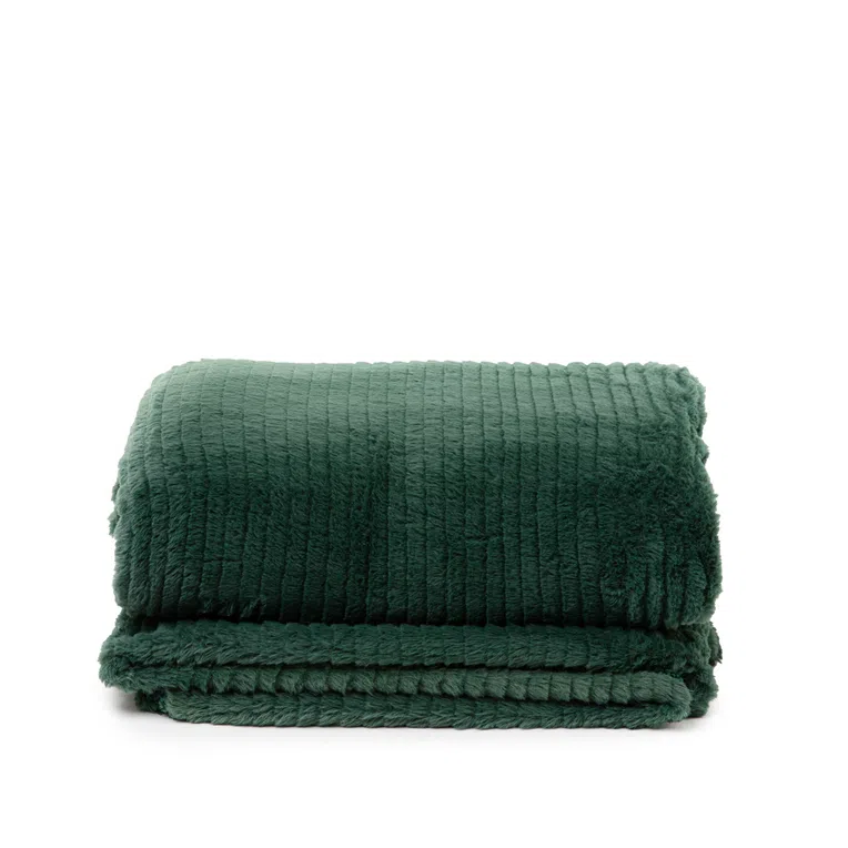 Koc FLEN z szerpą zielony 150x200 cm