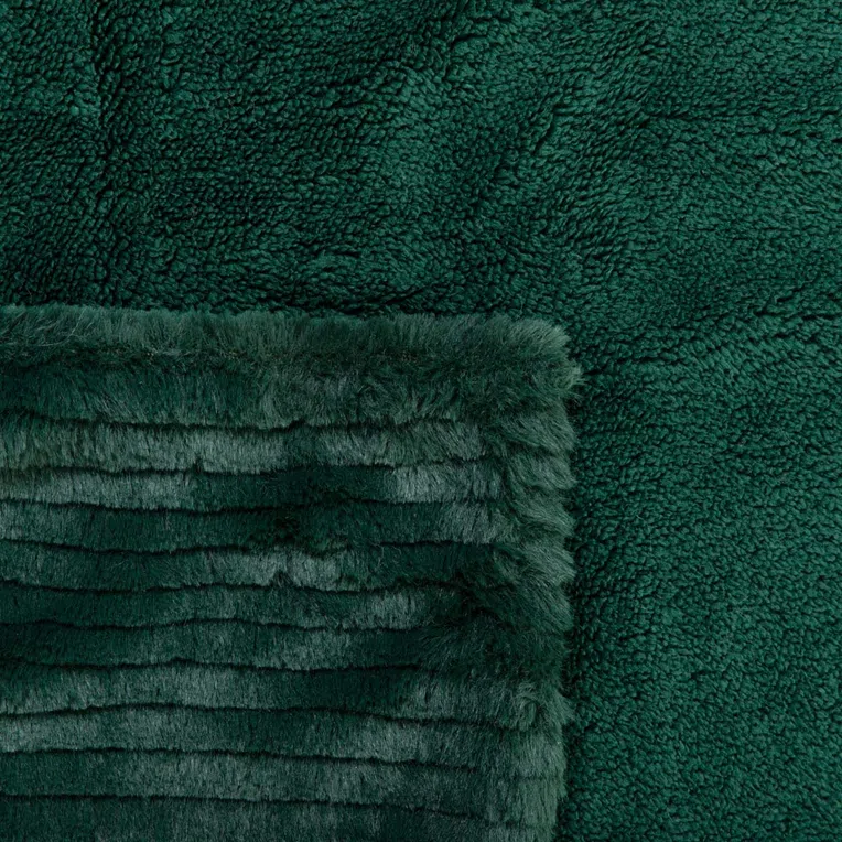 Koc FLEN z szerpą zielony 150x200 cm