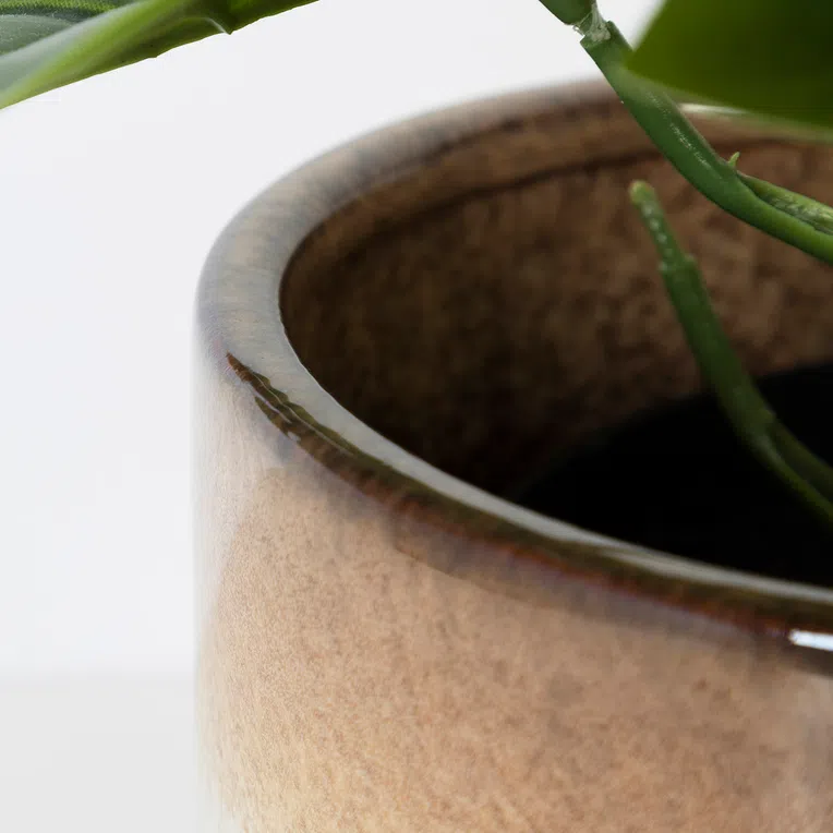 Osłonka SOLETO ceramiczna beżowa 15x15x15 cm