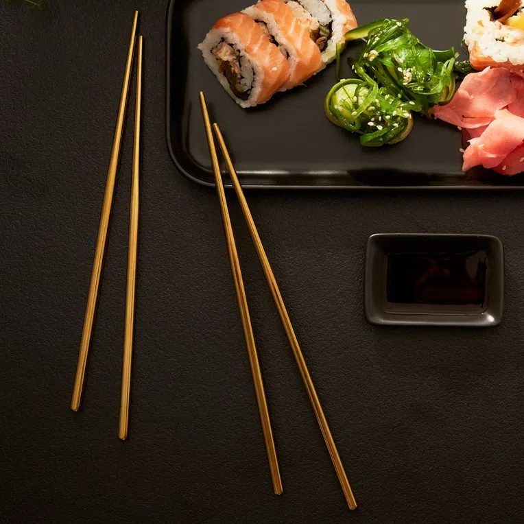 Zestaw pałeczek GRANDE do sushi złotych 2 kpl.