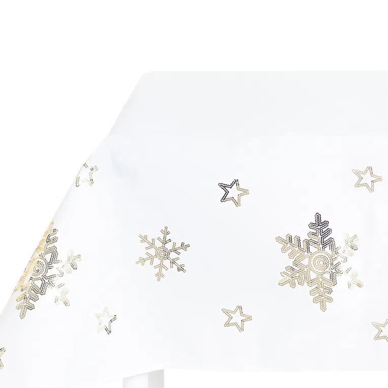 Obrus ISVEJ biały w cekiny 130x180 cm