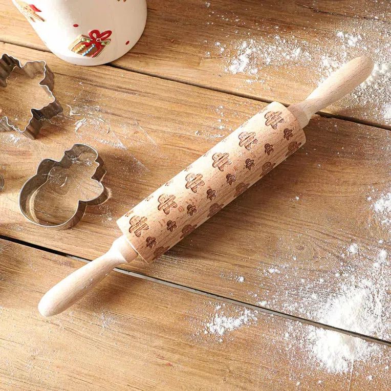 Wałek DALIA do ciasta w ciastka 35 cm