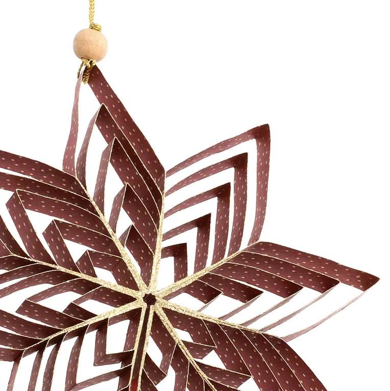 Zawieszka GALLA ASTRE gwiazda bordowa 30 cm