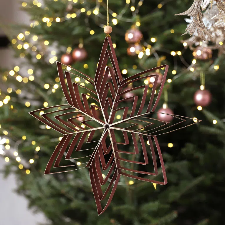 Zawieszka GALLA ASTRE gwiazda bordowa 30 cm