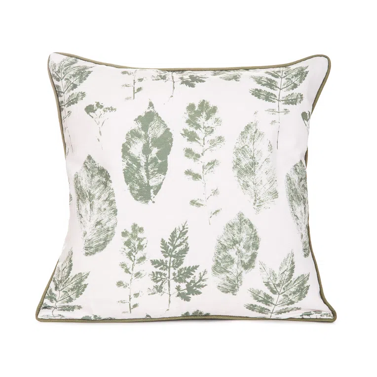 Poszewka BRILA w zielone liście 45x45 cm