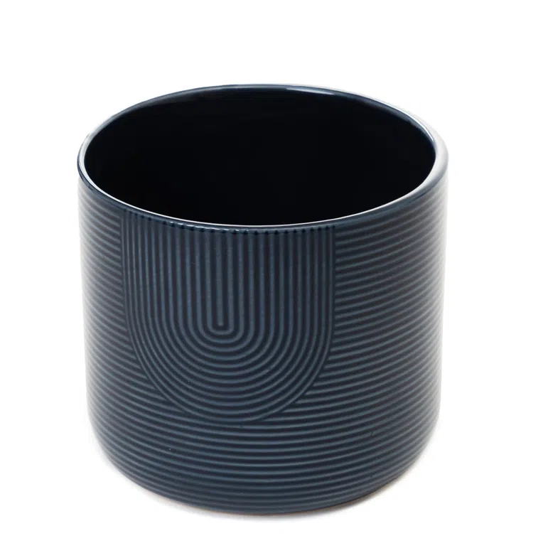 Osłonka na doniczkę LOA granatowa 15x13cm