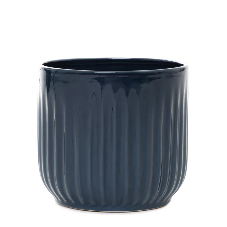 Osłonka na doniczkę DASH granatowa 14x13 cm