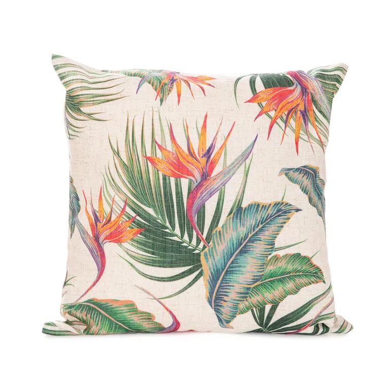 Poszewka VERDA w liście i helikonie 45x45 cm