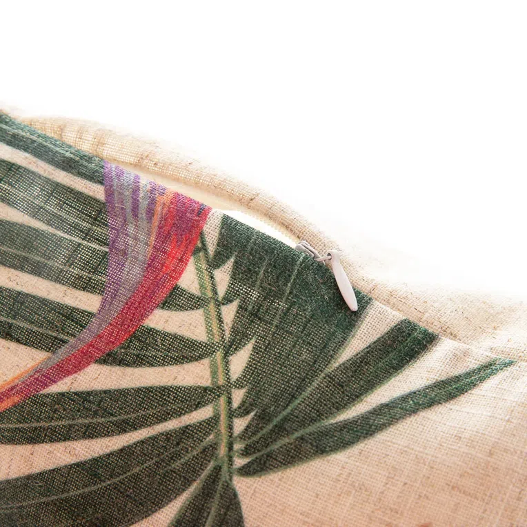 Poszewka VERDA w liście i helikonie 45x45 cm