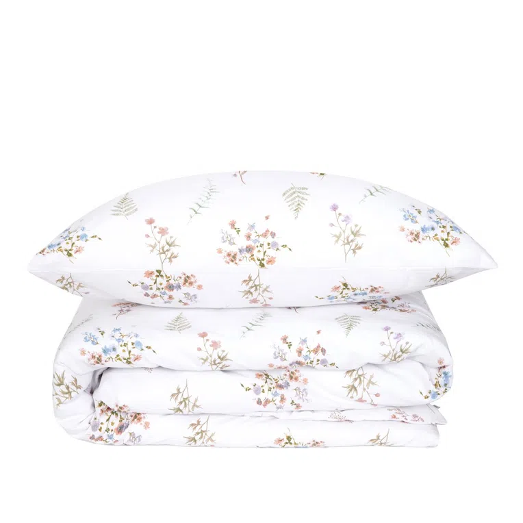 Pościel FERN bawełniana w kwiaty 200x220 cm