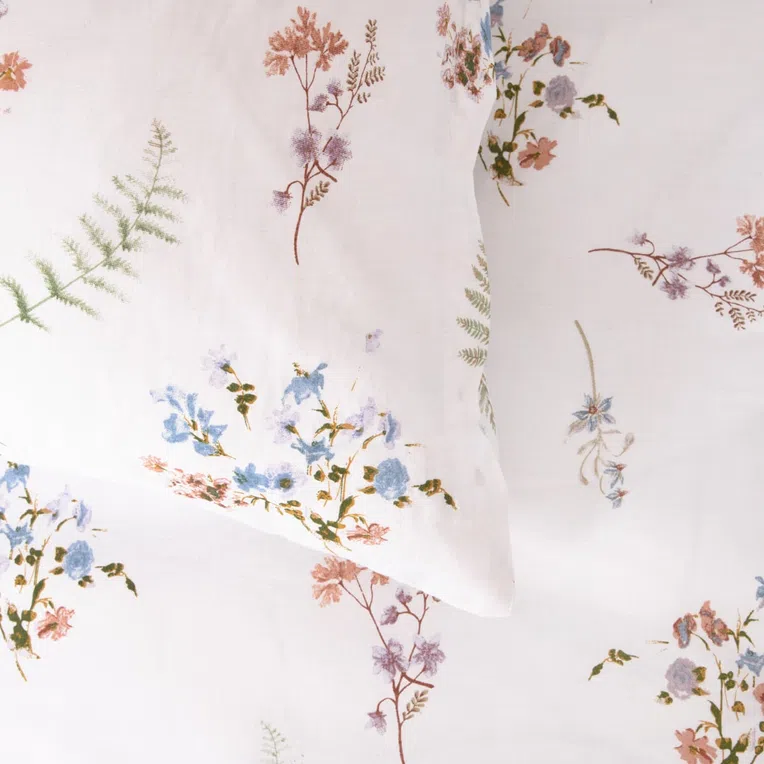 Pościel FERN bawełniana w kwiaty 200x220 cm