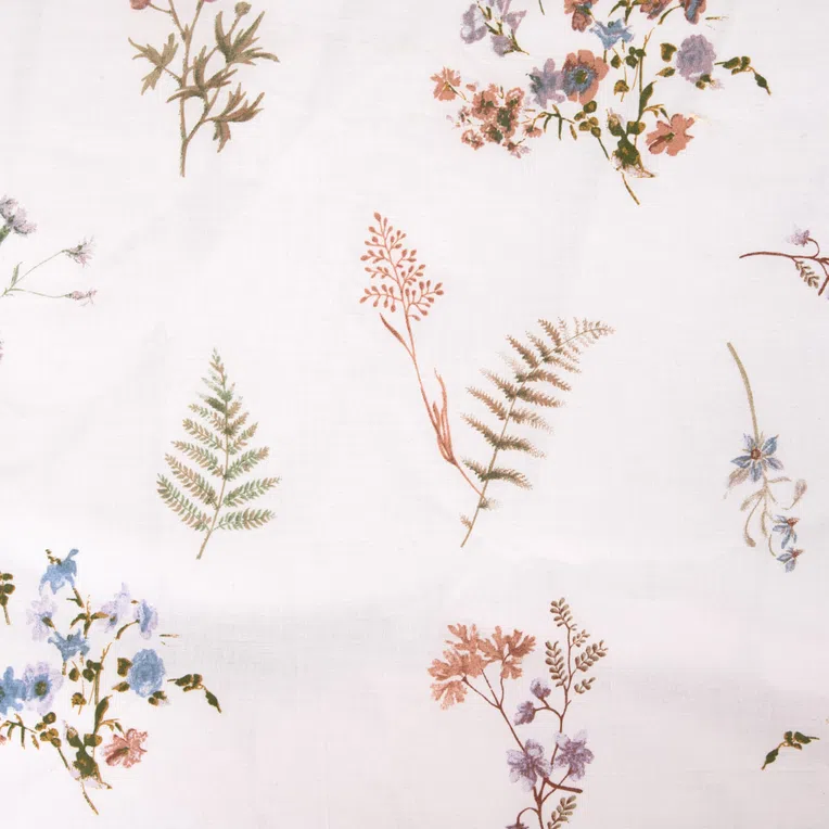 Pościel FERN bawełniana w kwiaty 200x220 cm