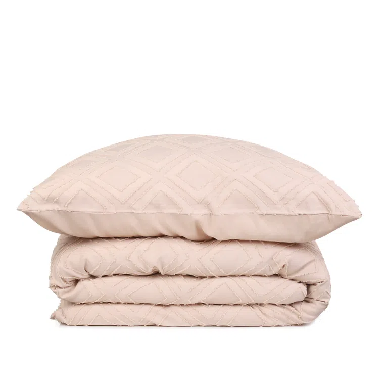 Pościel FAIMES z mikrofibry beżowa z przeszyciami 200x220 cm