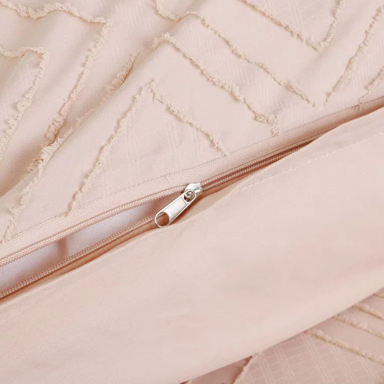 Pościel FAIMES z mikrofibry beżowa z przeszyciami 200x220 cm