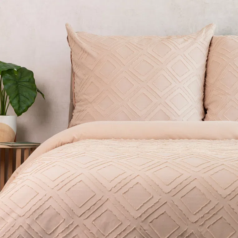 Pościel FAIMES z mikrofibry beżowa z przeszyciami 200x220 cm