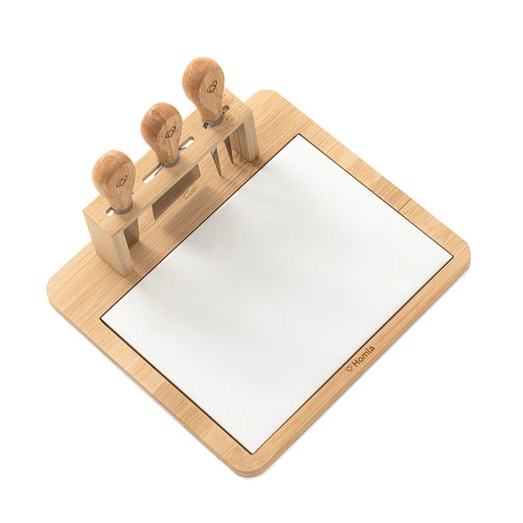 Deska VINCE do serów z nożykami 23x21 cm