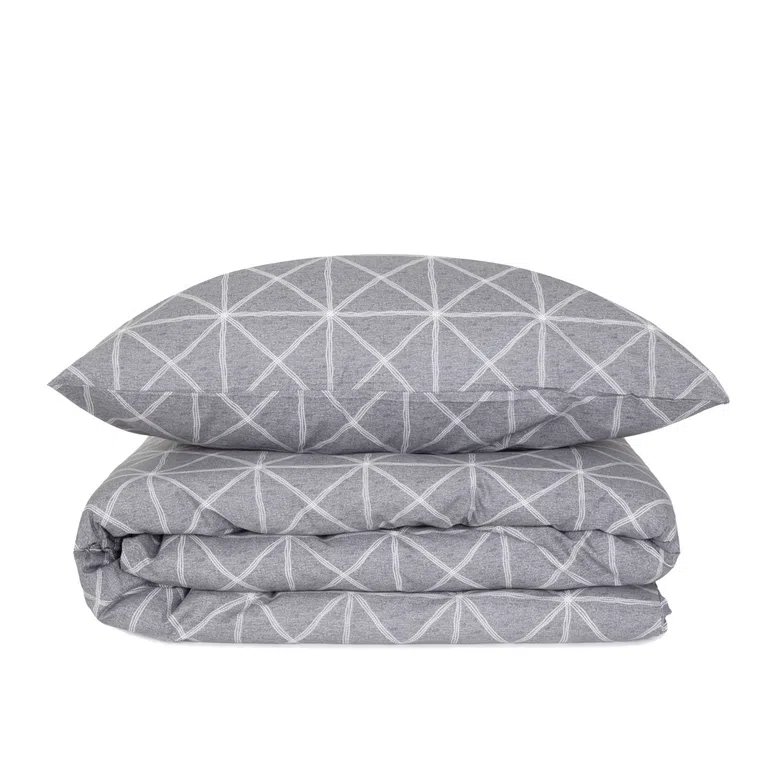 Pościel FELIX GREY bawełniana szara 160x200 cm