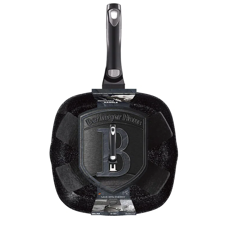 Patelnia CARBON PRO BH/6914 grillowa fi 28 cm