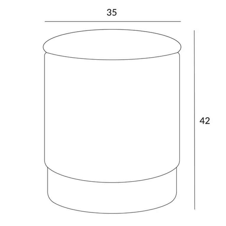 Pufa FICA STORAGE ze schowkiem różowo-złota 35x42 cm