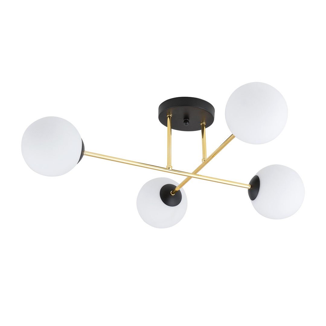 Lampa Sufitowa Magnum 4 1233/4 4Xe14 czarna/złota