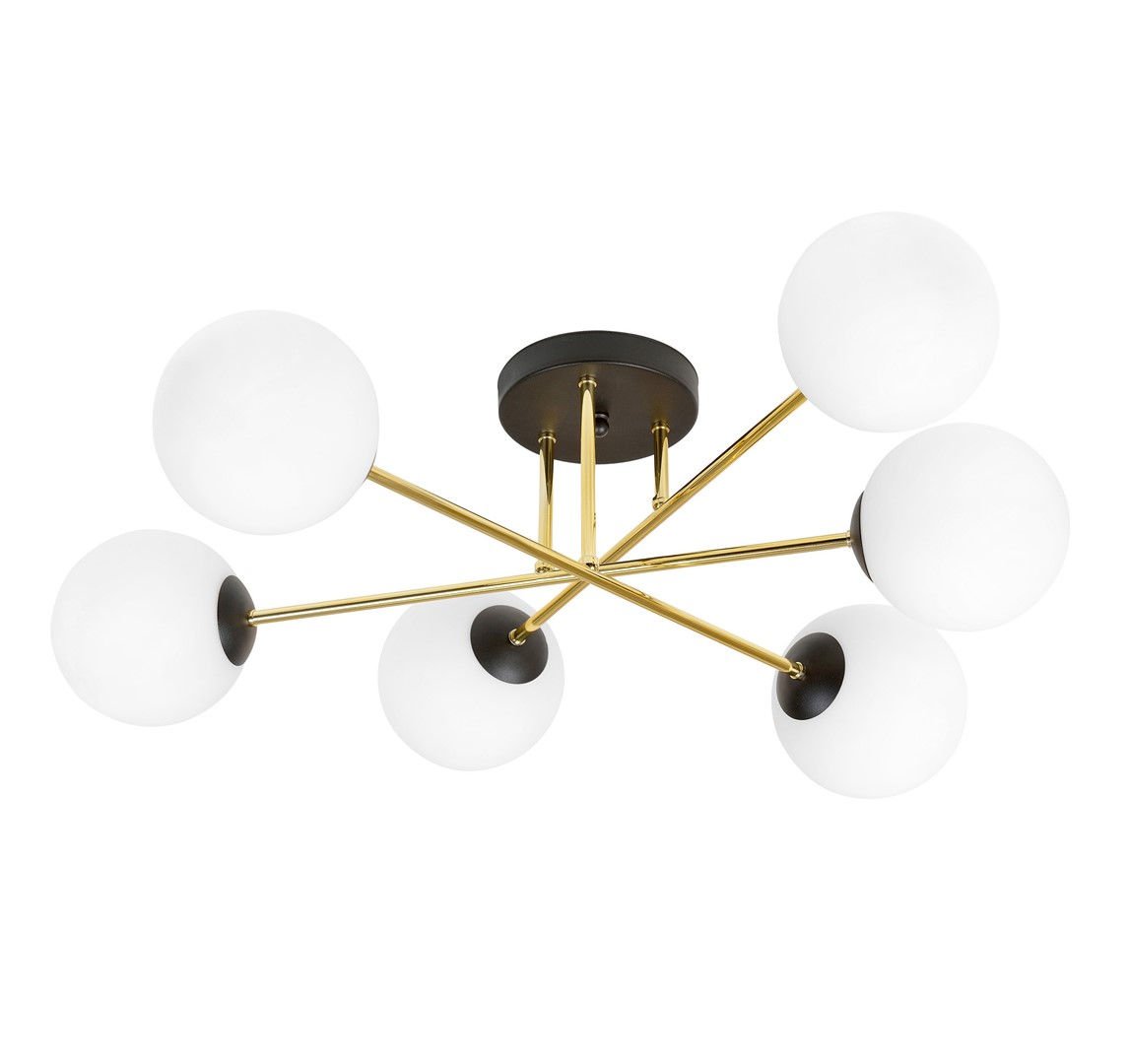 Lampa Sufitowa Magnum 6 1233/6 6Xe14 czarna/złota