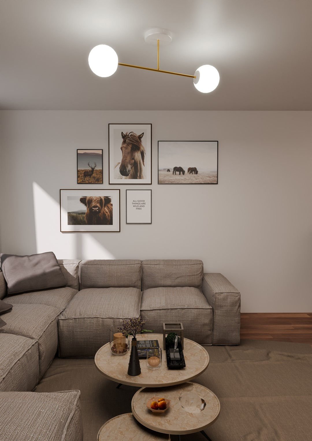 Lampa Sufitowa Magnum 2 1234/2 2Xe14 biała/złota