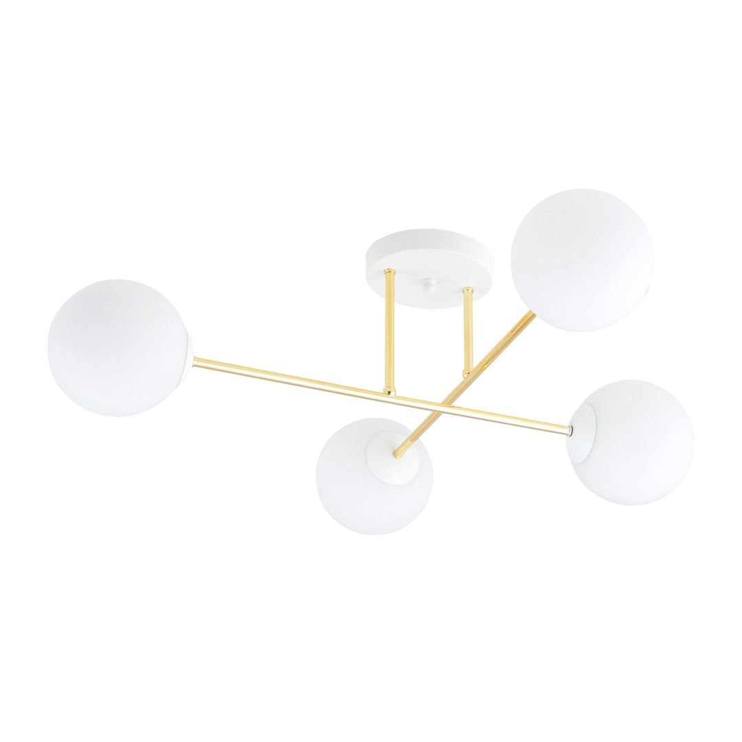Lampa Sufitowa Magnum 4 1234/4 4Xe14 biała/złota