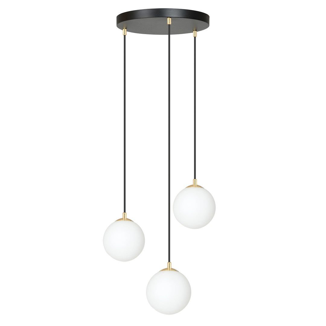 Lampa Wisząca Royal 3 1243/3 3Xe14 czarna/złota