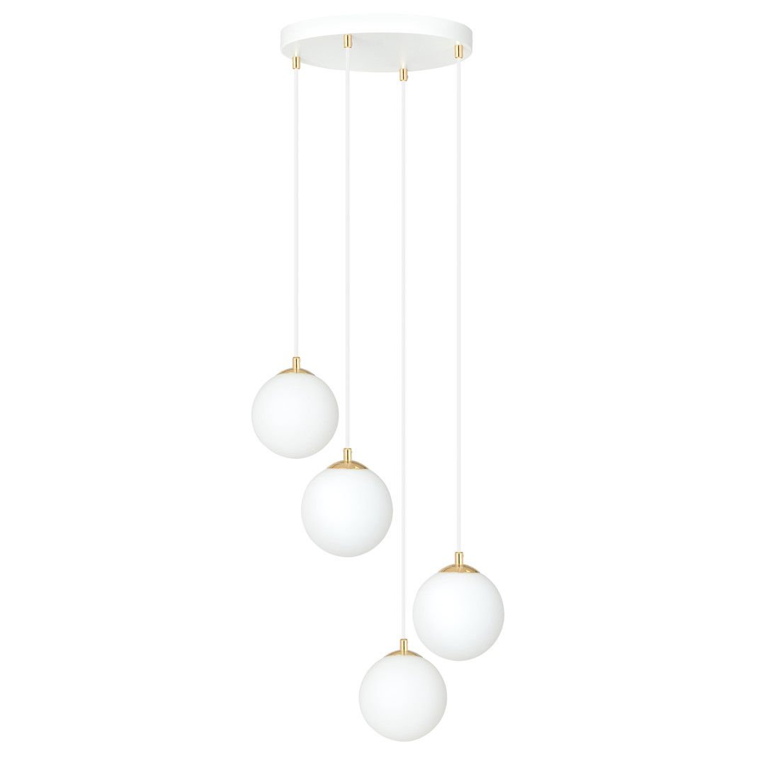 Lampa Wisząca Royal 4 1244/4 4Xe14 biała/złota