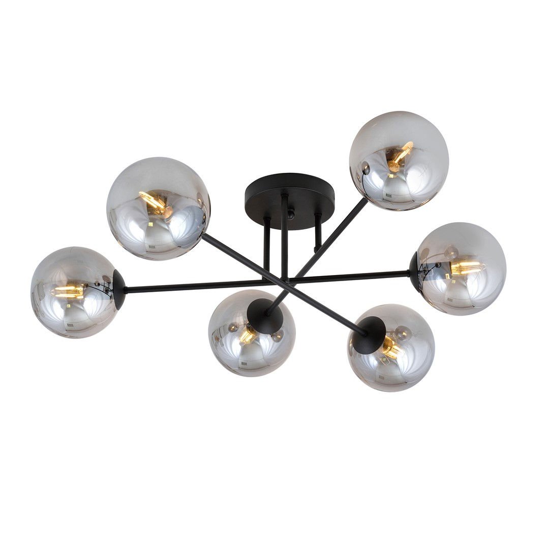 Lampa Sufitowa Roma 6 1245/6 6Xe14 czarna