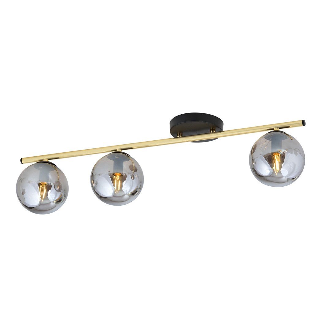 Lampa Sufitowa Monza 3 1250/3 3Xe14 czarna/złota