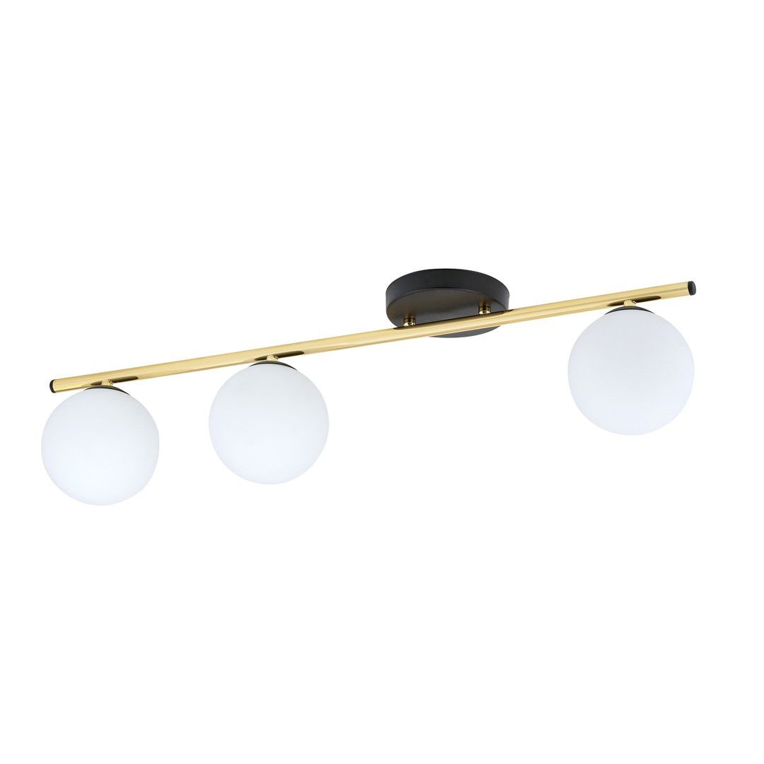 Lampa Sufitowa Monza 3 1252/3 3Xe14 czarna/złota