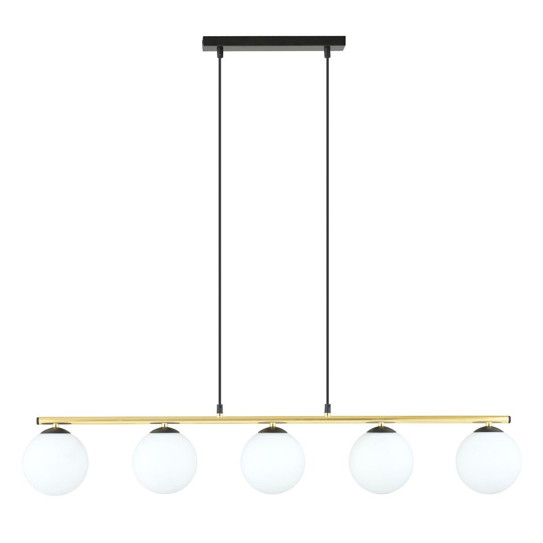 Lampa Wisząca Allora 5 1254/5 5Xe14 czarna/złota
