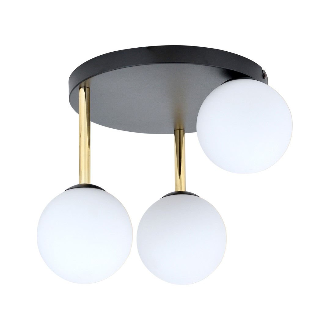 Lampa Sufitowa Dolce 3 1260/3 3Xe14 czarna/złota
