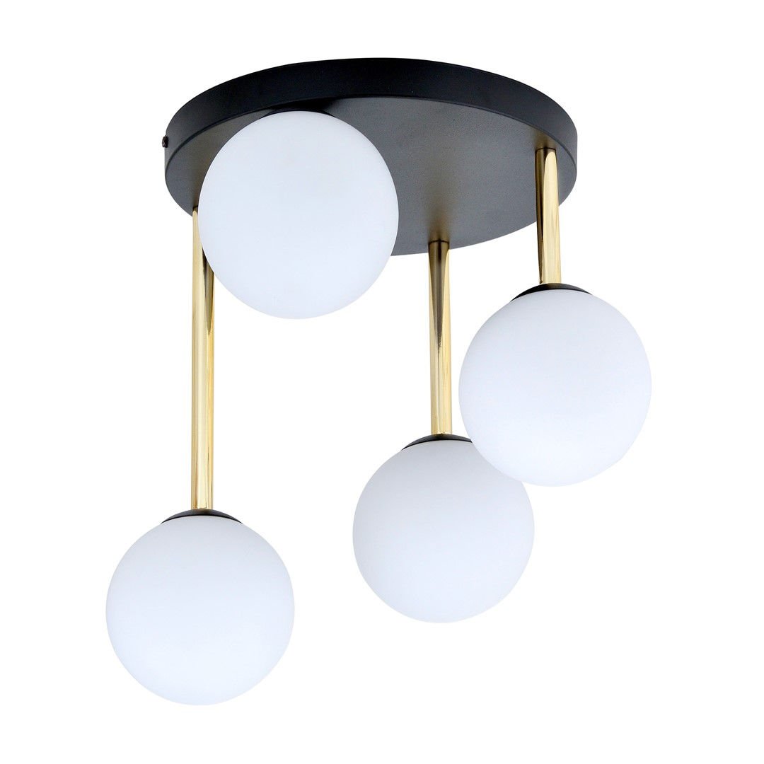 Lampa Sufitowa Dolce 4 1260/4 4Xe14 czarna/złota