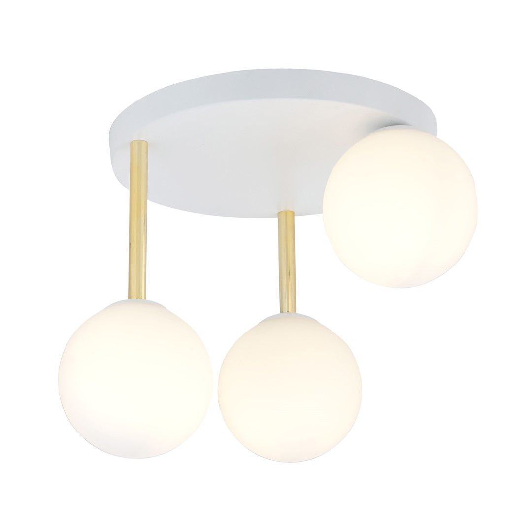 Lampa Sufitowa Dolce 3 1261/3 3Xe14 biała/złota