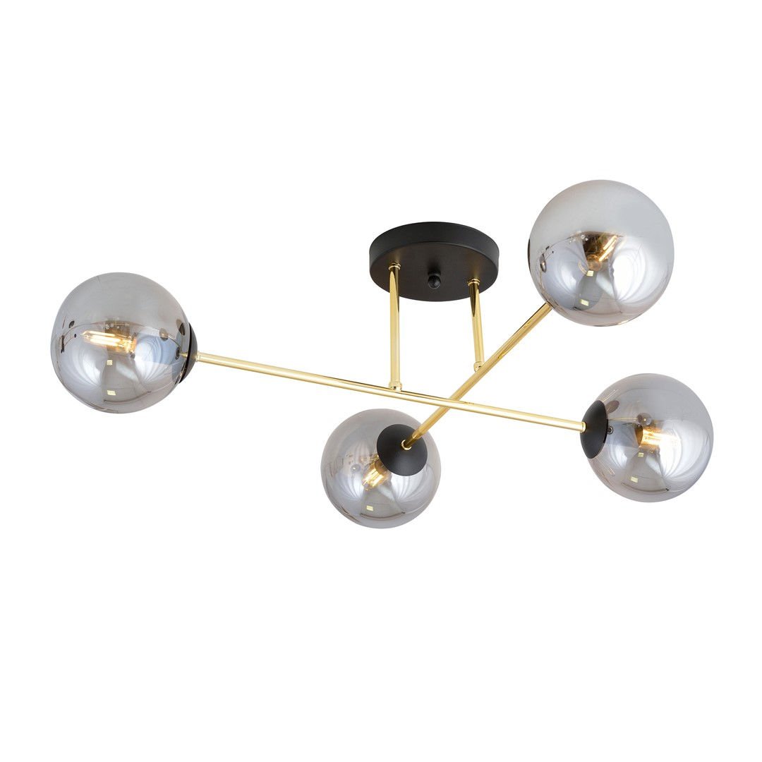 Lampa Sufitowa Magnum 4 1269/4 4Xe14 czarna/złota