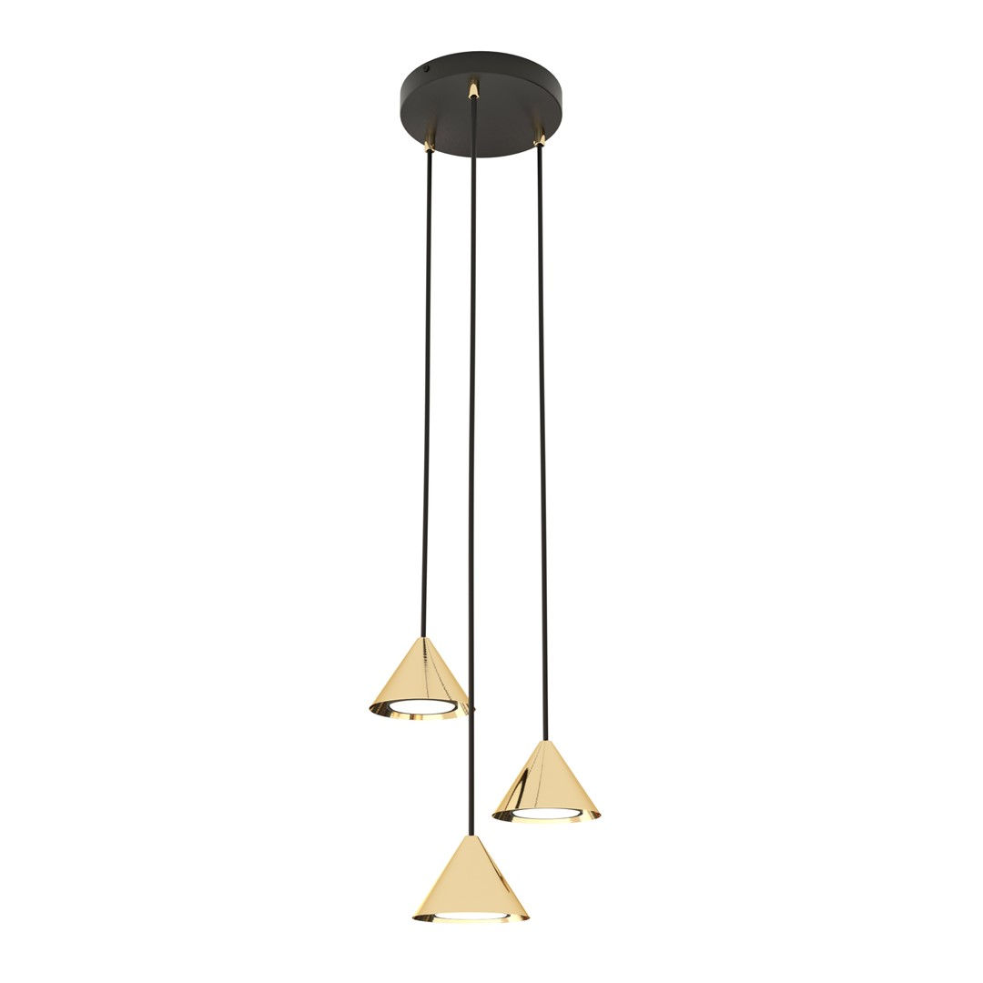 Lampa wisząca elit 3 premium gold 7069 złoty/czarny