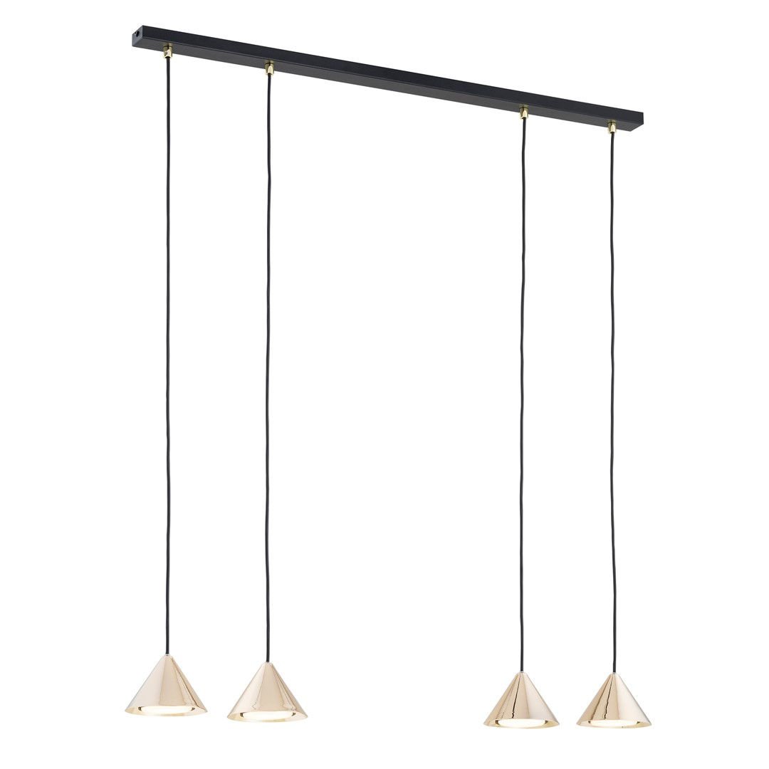 Lampa wisząca elit 4 bl gold 6882 czarny/złoty