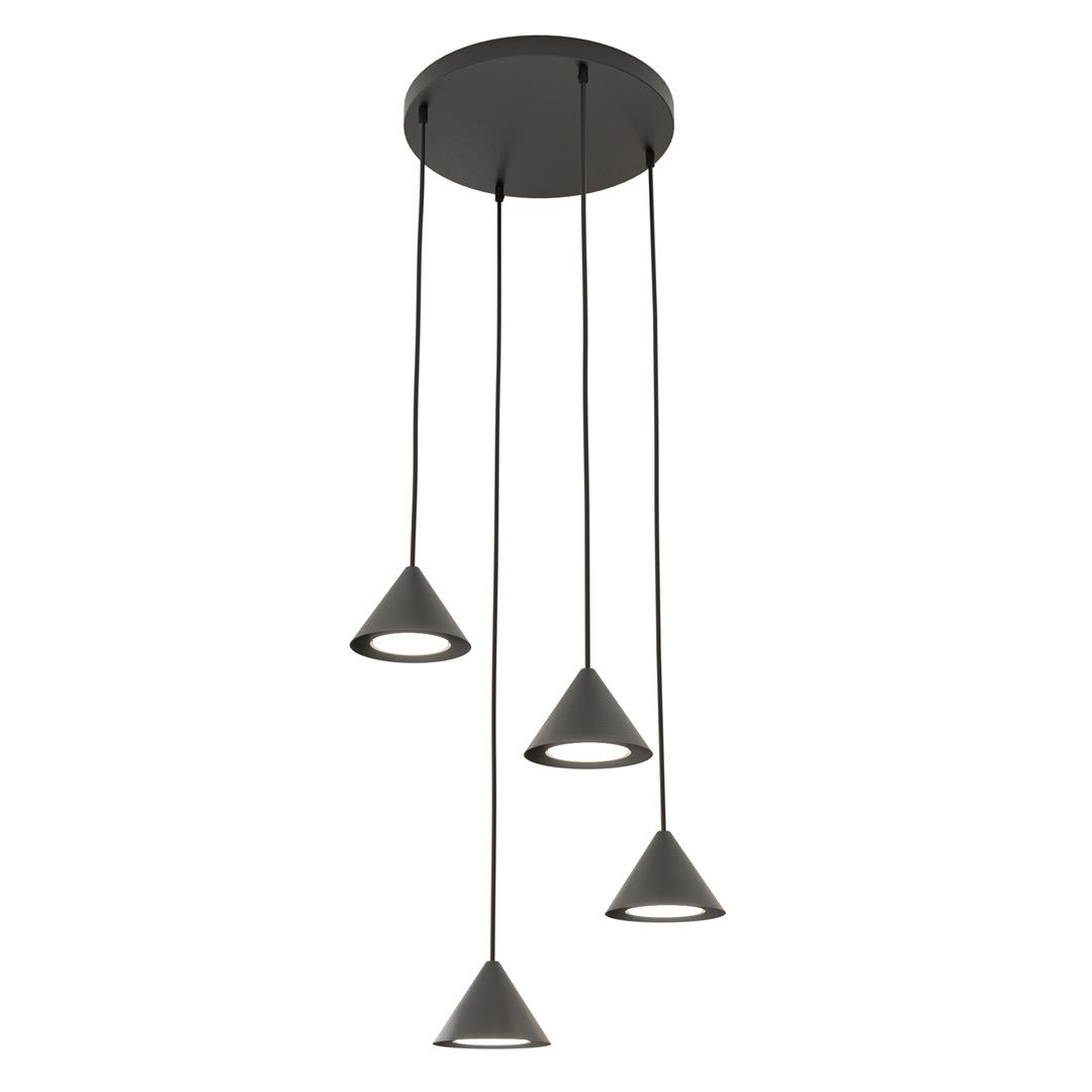 Lampa wisząca elit 4 premium black 7068 czarny