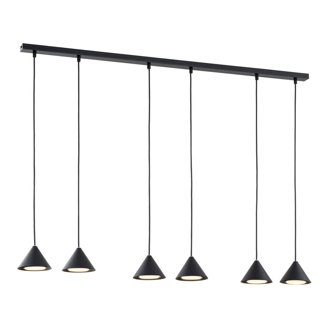 Lampa wisząca elit 6 black 6887 czarny/złoty