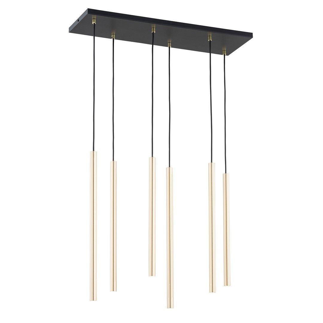 Lampa wisząca selter 6 gold 6891 czarny/złoty