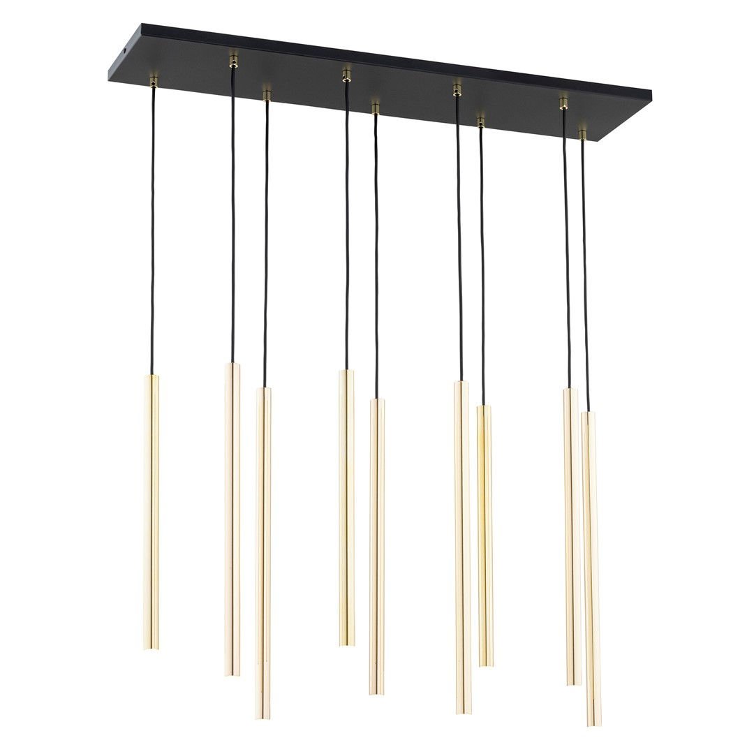 Lampa wisząca selter 9 gold 6892 czarny/złoty