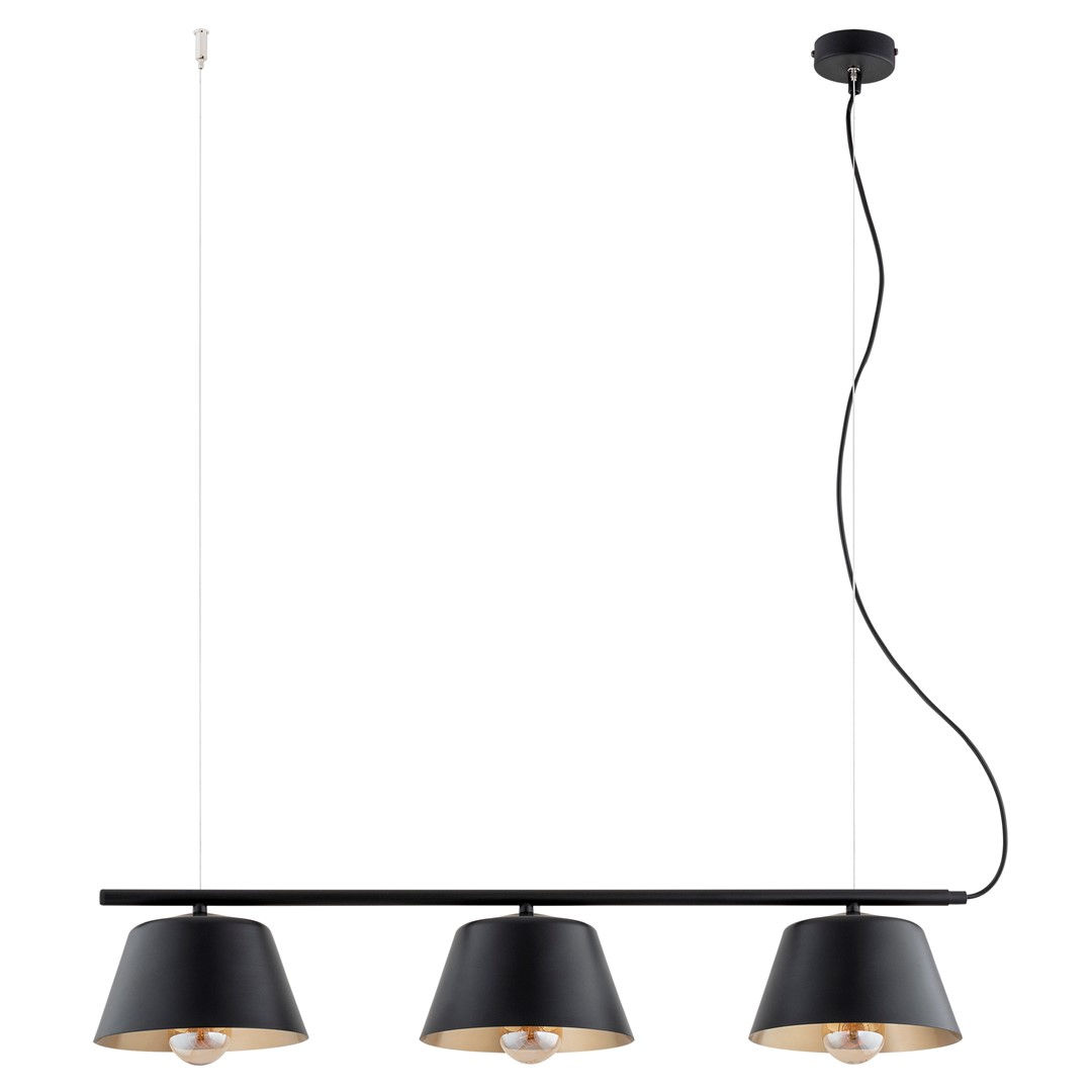 Lampa wisząca gelato 3 black/gold 6906 czarny/złoty