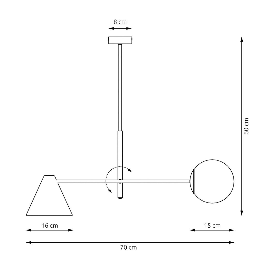 Lampa wisząca hermes 2 white 7064 biały
