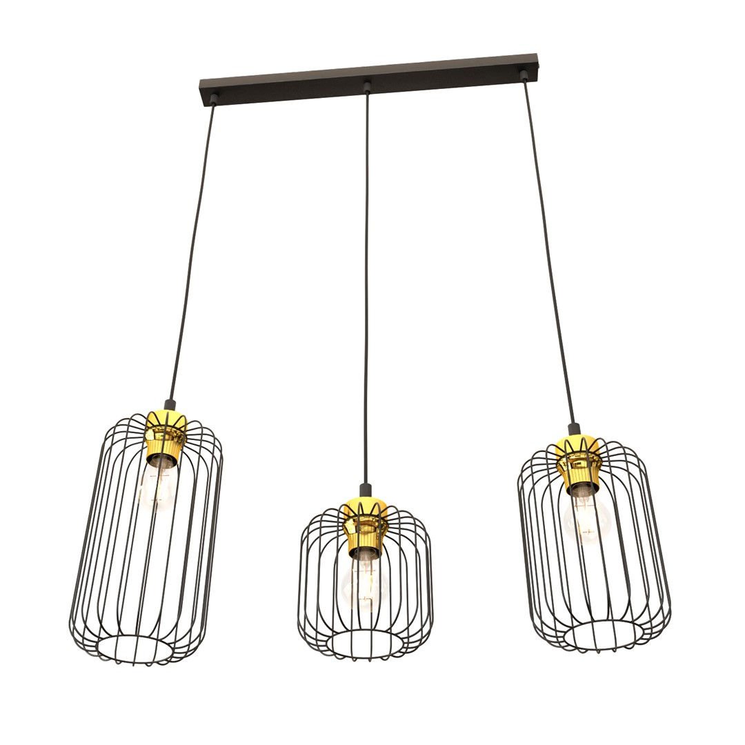 Lampa wisząca Vander 3 bl gold czarny/złoty 3xE27