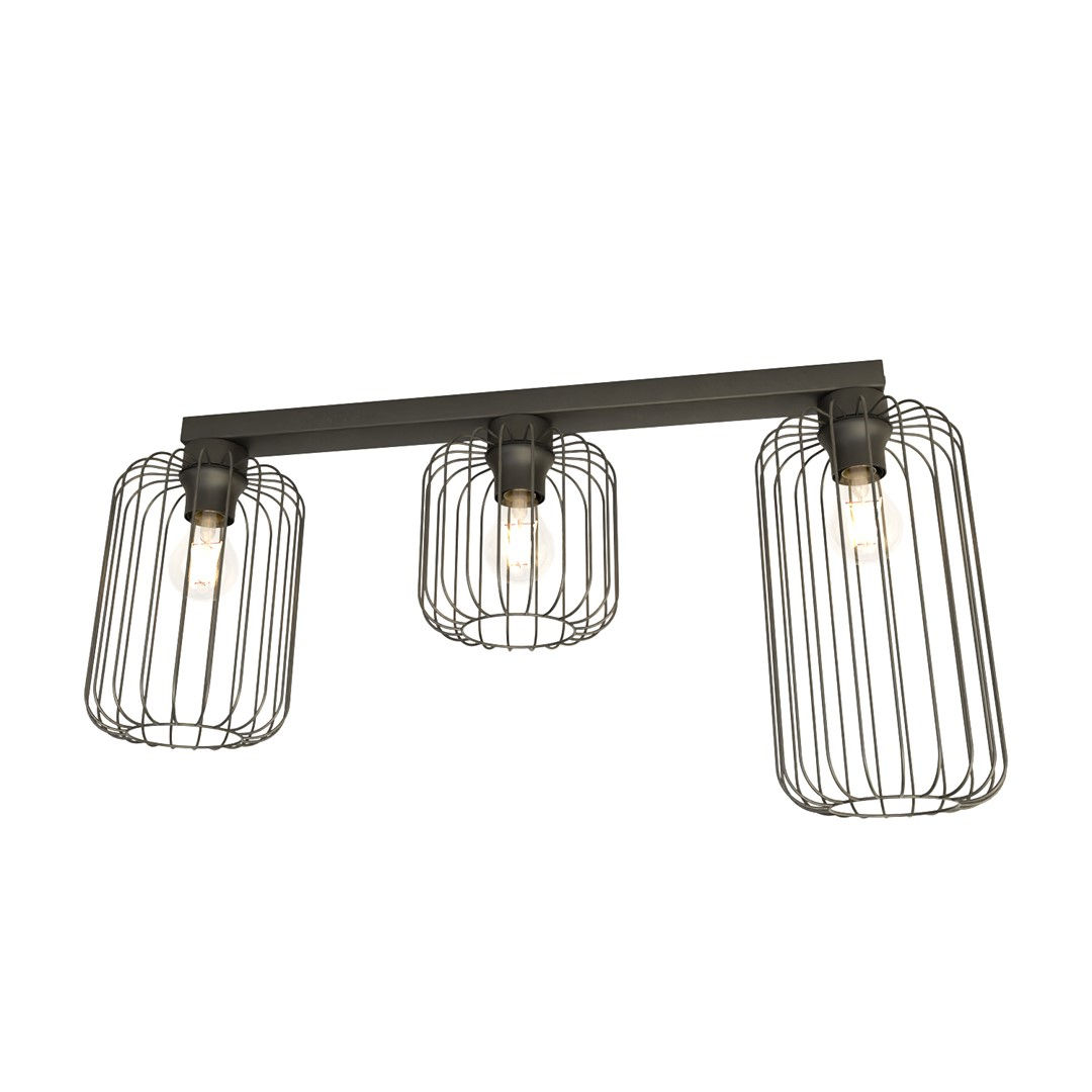 Lampa sufitowa Barn 3 bl czarny 3xE27