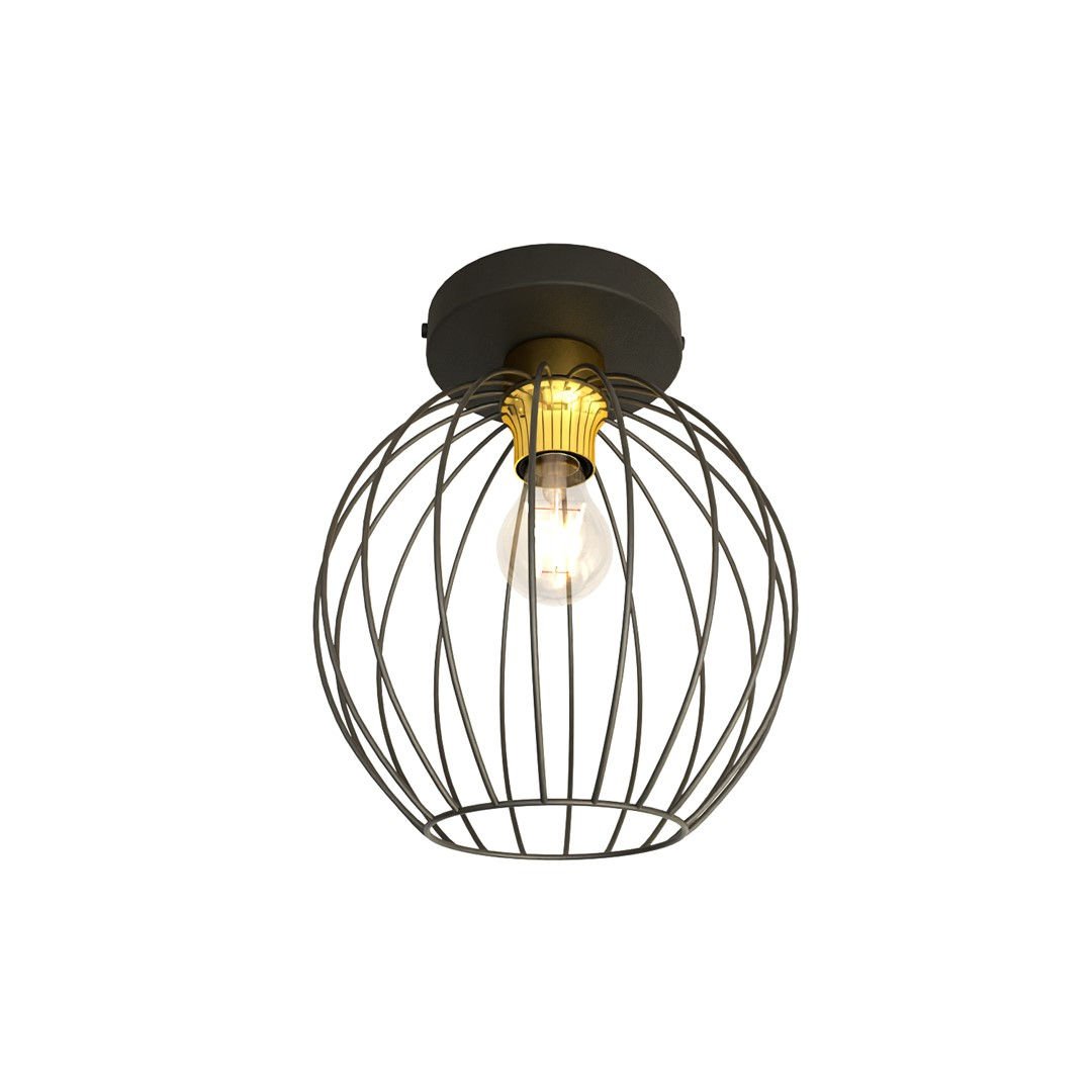 Lampa sufitowa Nest 1 bl gold czarny/złoty 1xE27